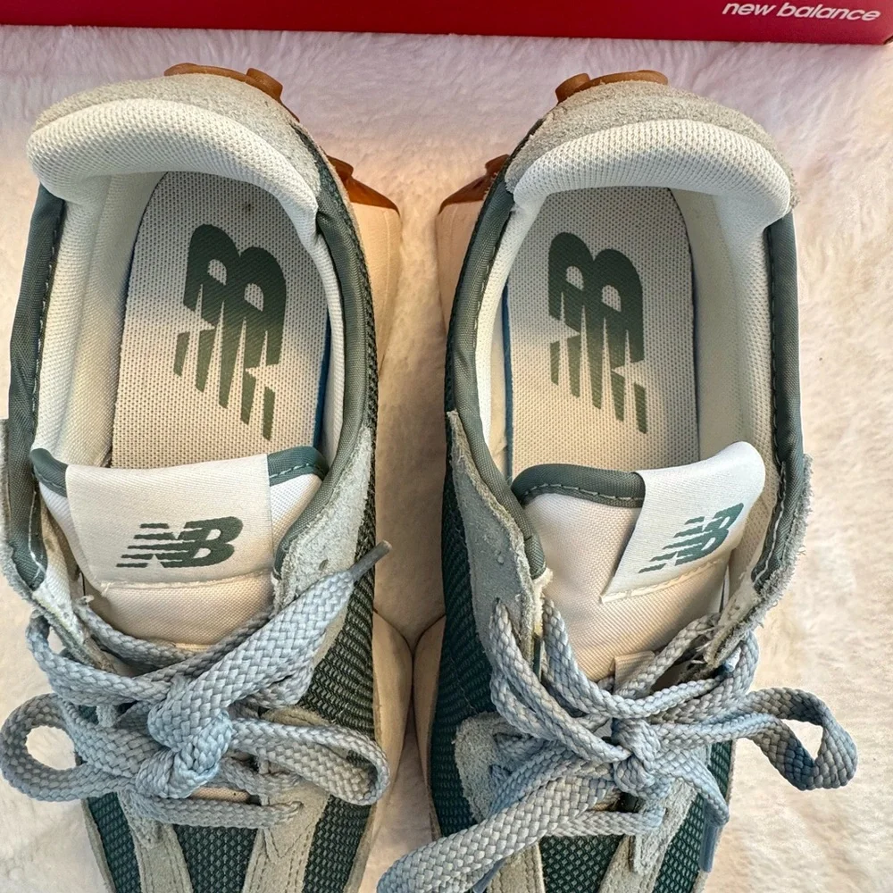 New Balance - 327 Juniper / Dark Juniper Low Top Sneakers - Picture 5 of 13